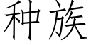 种族 (仿宋矢量字库)