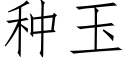 种玉 (仿宋矢量字库)