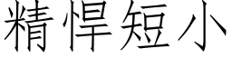 精悍短小 (仿宋矢量字库)