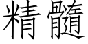 精髓 (仿宋矢量字库)