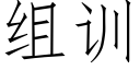 組訓 (仿宋矢量字庫)