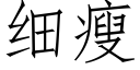 細瘦 (仿宋矢量字庫)