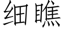 細瞧 (仿宋矢量字庫)