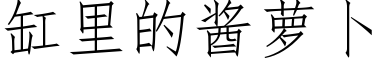 缸裡的醬蘿蔔 (仿宋矢量字庫)