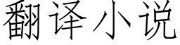 翻譯小說 (仿宋矢量字庫)