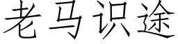 老马识途 (仿宋矢量字库)