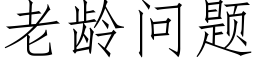 老齡問題 (仿宋矢量字庫)