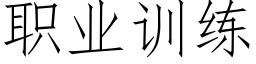 职业训练 (仿宋矢量字库)