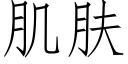 肌膚 (仿宋矢量字庫)