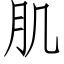 肌 (仿宋矢量字庫)