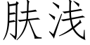 膚淺 (仿宋矢量字庫)