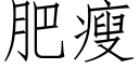 肥瘦 (仿宋矢量字库)