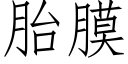 胎膜 (仿宋矢量字庫)