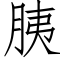 胰 (仿宋矢量字庫)