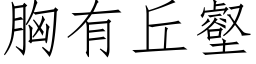 胸有丘壑 (仿宋矢量字庫)