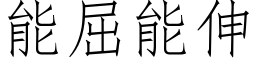 能屈能伸 (仿宋矢量字库)