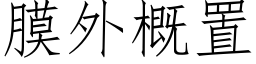 膜外概置 (仿宋矢量字庫)