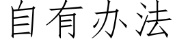 自有辦法 (仿宋矢量字庫)