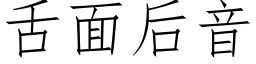 舌面後音 (仿宋矢量字庫)