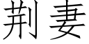 荆妻 (仿宋矢量字库)