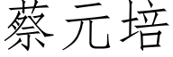 蔡元培 (仿宋矢量字库)