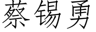 蔡錫勇 (仿宋矢量字庫)