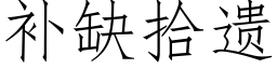 补缺拾遗 (仿宋矢量字库)