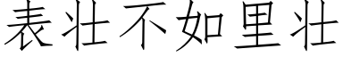 表壯不如裡壯 (仿宋矢量字庫)