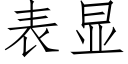 表顯 (仿宋矢量字庫)