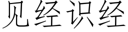 见经识经 (仿宋矢量字库)