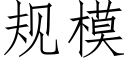 规模 (仿宋矢量字库)