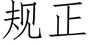 規正 (仿宋矢量字庫)