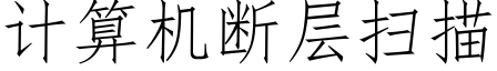 計算機斷層掃描 (仿宋矢量字庫)