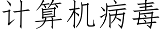 計算機病毒 (仿宋矢量字庫)