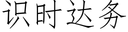 識時達務 (仿宋矢量字庫)