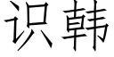 识韩 (仿宋矢量字库)