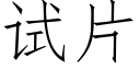 试片 (仿宋矢量字库)