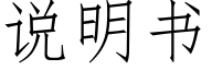 说明书 (仿宋矢量字库)