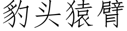 豹頭猿臂 (仿宋矢量字庫)