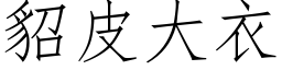 貂皮大衣 (仿宋矢量字庫)