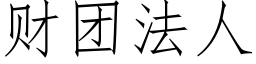 财团法人 (仿宋矢量字库)