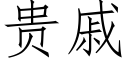 貴戚 (仿宋矢量字庫)