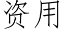 資用 (仿宋矢量字庫)