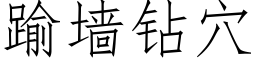 踰墙钻穴 (仿宋矢量字库)