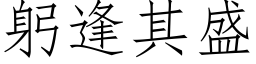 躬逢其盛 (仿宋矢量字庫)