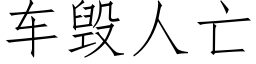 車毀人亡 (仿宋矢量字庫)