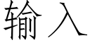 輸入 (仿宋矢量字庫)