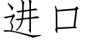 進口 (仿宋矢量字庫)