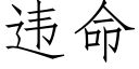 違命 (仿宋矢量字庫)