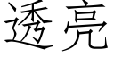 透亮 (仿宋矢量字库)